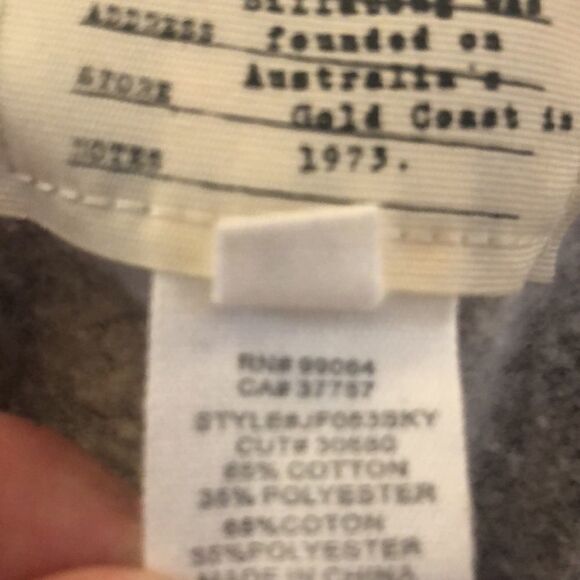 Billabong Gray Zip Up Cotton Moto  Jacket Peacoat Button Detail Fleece inside. - Picture 11 of 17